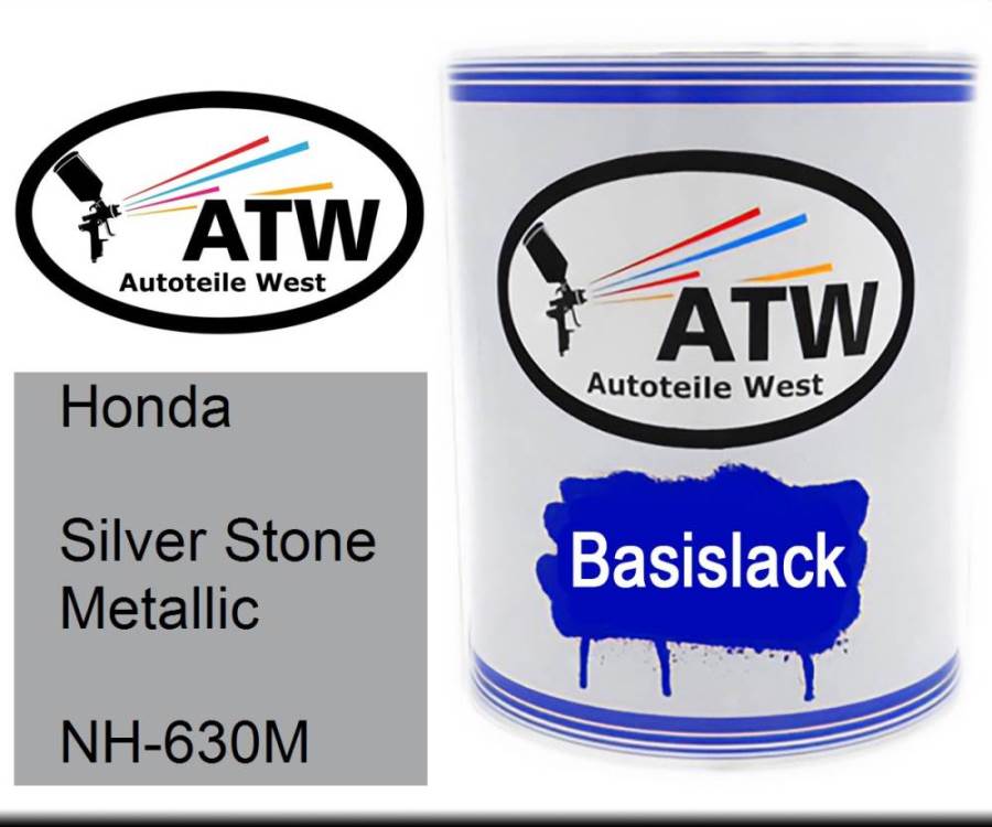 Honda, Silver Stone Metallic, NH-630M: 1L Lackdose, von ATW Autoteile West.